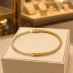 Load image into Gallery viewer, Bangle26. 14K Gold Textured Hollow Bangle Bracelet