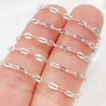 Load image into Gallery viewer, Sterling Silver Diamond Cut Paperclip Link Chain