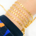 Load image into Gallery viewer, Gold Plated 925 Sterling Silver Disc Chain