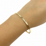 Load image into Gallery viewer, Bangle23. 14K Solid Gold Flat Bangle