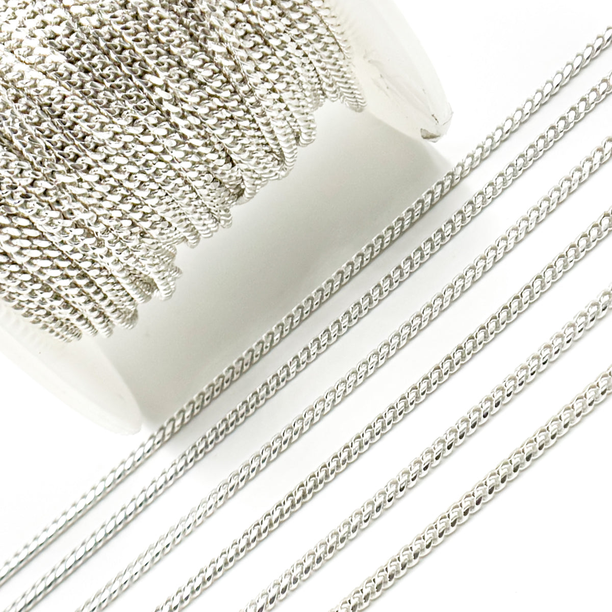 Sterling Silver Flat Curb Chain