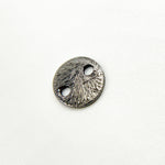 Load image into Gallery viewer, Black Rhodium Sterling Silver Brushed Round Flat Disc Connector