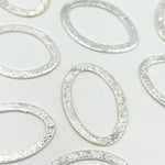 Load image into Gallery viewer, 25MM White Sterling Silver Brushed Marquis Connector