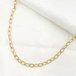 Load image into Gallery viewer, 14K Solid Hollow Gold Flat Oval Link Chain