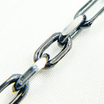 Load image into Gallery viewer, Black Rhodium Sterling Silver Diamond Cut Long & Short Chain