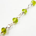 Load image into Gallery viewer, Peridot Gemstone Sterling Silver Wire Chain