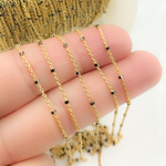 Load image into Gallery viewer, Gold Plated 925 Sterling Silver Satellite Black Rhodium Cube Chain