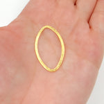 Load image into Gallery viewer, 30MM Gold-plated Sterling Silver Brushed Marquis Connector