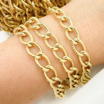 Load image into Gallery viewer, Gold Plated 925 Sterling Silver Textured Oval Link Chain