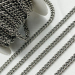 Load image into Gallery viewer, Oxidized Sterling Silver Curb Chain