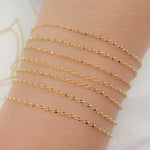 Load image into Gallery viewer, 14k Solid Yellow Gold Diamond Cut Oval Link Chain