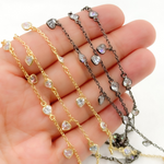 Load image into Gallery viewer, Cubic Zirconia Heart Shape Dangle & Connected Wire Chain