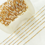 Load image into Gallery viewer, Gold Plated Sterling Silver Satellite Diamond Cut Tube Chain