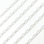 Load image into Gallery viewer, Sterling Silver Textured Oval & Smooth Round Link Chain