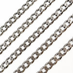 Load image into Gallery viewer, Sterling Silver Oxidized Flat Curb Chain