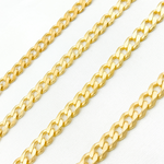 Load image into Gallery viewer, Gold Plated Matte Sterling Silver Flat Curb Chain