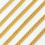 Load image into Gallery viewer, Y2GP. Gold Plated 925 Sterling Silver Hollow Round Curb Chain