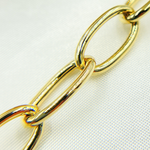 Load image into Gallery viewer, Gold Plated Sterling Silver Smooth Oval Link Chain