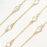 Load image into Gallery viewer, Cubic Zirconia Oval Shape Connector With Chain