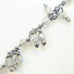 Load image into Gallery viewer, Coated Labradorite Cluster Dangle Oxidized Wire Chain.