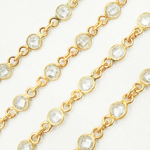 Load image into Gallery viewer, Cubic Zirconia Round Shape Connected Chain