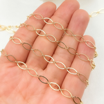 Load image into Gallery viewer, Gold-Filled Flat Oval Long and Short Link Chain