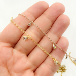 Load image into Gallery viewer, Cubic Zirconia Triangle 4mm Shape Dangle Chain