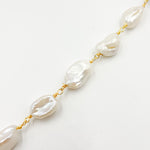 Load image into Gallery viewer, Gold Plated Wire Nugget Freshwater Pearl Chain