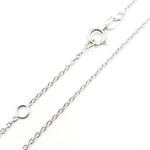 Load image into Gallery viewer, 14K Solid White Gold Cable 16 Inch Chain with Extender