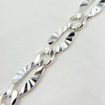 Load image into Gallery viewer, Sterling Silver Diamond Cut Marina Link Chain