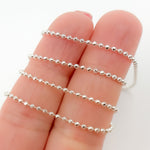Load image into Gallery viewer, Sterling Silver Diamond Cut Ball Chain