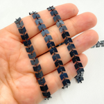Load image into Gallery viewer, Black Rhodium 925 Sterling Silver Mat Geometric Shape Chain