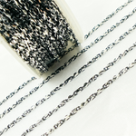 Load image into Gallery viewer, Black Rhodium 925 Sterling Silver Diamond Cut Bars