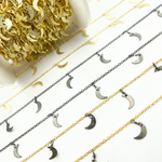 Load image into Gallery viewer, Crescent Moon Shape Dangle Wire Chain
