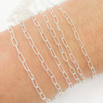 Load image into Gallery viewer, Sterling Silver Hammered Paperclip Chain