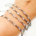 Load image into Gallery viewer, Cubic Zirconia Marquise Shape Connected Chain