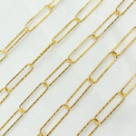 Load image into Gallery viewer, Gold Plated 925 Sterling Silver Diamond Cut Paperclip Chain.