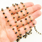 Load image into Gallery viewer, Smoky Quartz Organic Shape Wire Chain