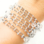 Load image into Gallery viewer, Crystal Fancy Oxidized 925 Sterling Silver Wire Chain.