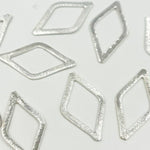 Load image into Gallery viewer, 25MM White Sterling Silver Brushed Diamond Connector