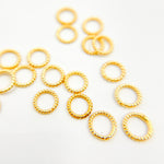 Load image into Gallery viewer, 8MM Close Gold Plated Twisted Jump Ring