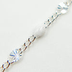 Load image into Gallery viewer, Sterling Silver White Color Enamel Marina Link Chain