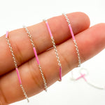 Load image into Gallery viewer, 70/7796SS. 925 Sterling Silver Enamel Bar Link Chain