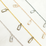 Load image into Gallery viewer, Cubic Zirconia Rectangle Shape Dangle Chain