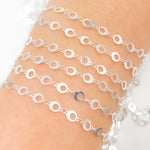 Load image into Gallery viewer, Sterling Silver Circle Link Chain