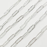 Load image into Gallery viewer, Sterling Silver Flat Textured Paperclip Chain