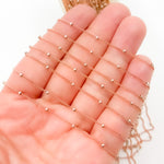 Load image into Gallery viewer, Rose Gold Filled with Silver Bead Satellite Chain