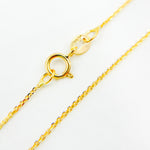 Load image into Gallery viewer, 025R01T5. 14K Solid Yellow Gold Cable Chain