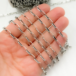 Load image into Gallery viewer, Oxidized 925 Sterling Silver Diamond Cut Cable Link Chain