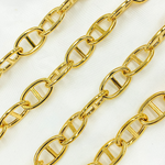 Load image into Gallery viewer, Gold Plated Sterling Silver Thick Marina Link Hollow Chain.
